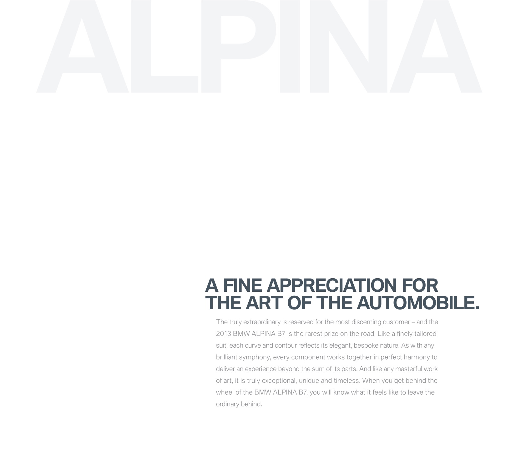 2013 BMW 7-Series Alpina Brochure Page 4